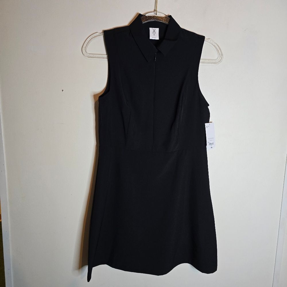 Xersion Sleeveless Collared Black Athletic Dress Xs